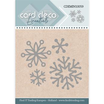 Card Deco Mini Dies Snowflakes snefnug Jul Christmas