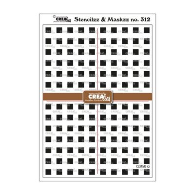 CLSTM312 Crealies Stencil Squares firkanter tern mixed media paste