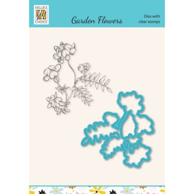 Nellie Snellen Diecut & Clear Stamp Sets Flowers Series Vicia Sempium blomster