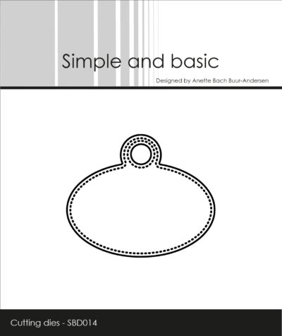 SBD014 Simple and Basic die Pierced Oval Tag