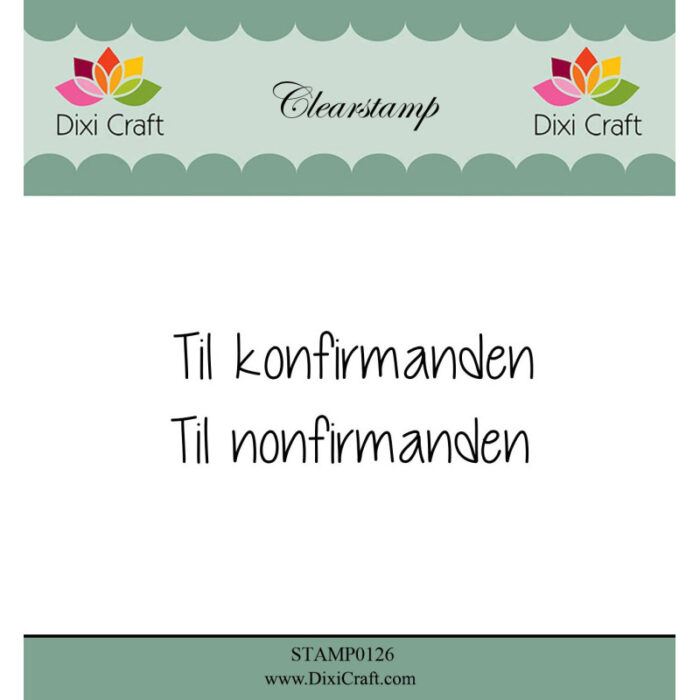 STAMP0126 Dixi Craft clearstamp Konfirmand-Nonfirmand konfirmation nonfirmation stempel