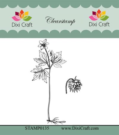 STAMP0135 Dixi Craft clearstamp Botanical Collection#1 blomst stempel
