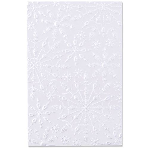 664489 Sizzix embossing folder Jeweled Snowflakes snefnug iskrystaller
