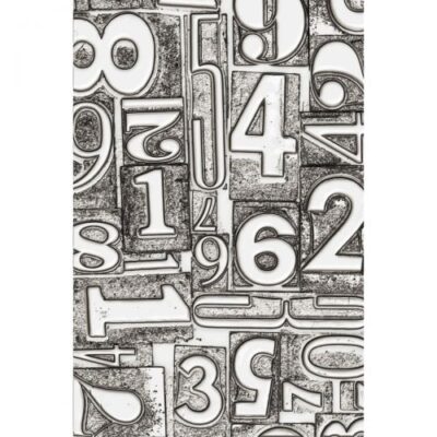 665753 Sizzix Tim Holtz Embossing Folder Numbered talrækken