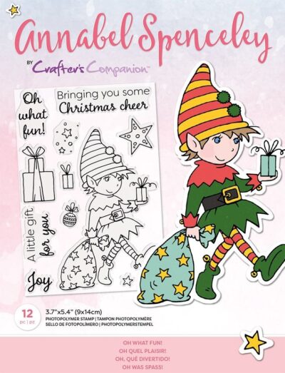 AS-STP-OHWFUN Crafters Companion clearstamp Annabel Spencely Oh What Fun elf gaver stjerner stempel stempler