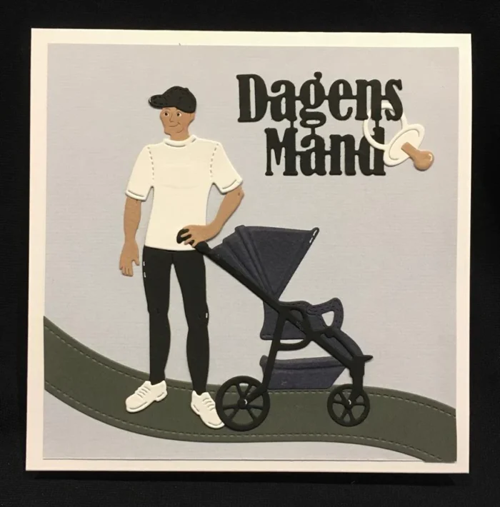 BLD1337 By Lene die Stroller barnevogn dagens mand klapvogn cuting die