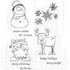 CMS387 Stampers Anonymous Tim Holtz stamp Merry Misfits snemand snefnug snowflake nisse elf reindeer rensdyr merry christmas stempel stempler