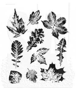 CMS450 Tim Holtz Stampers Anonymous Cling Rubber Stamp Leaf Prints bladtryk egetræsblade efterårsblade træer bregne mapleleaf leaf