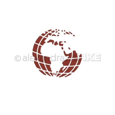 D-AR-Ba0264 Alexandra Renke die Globe Inverted globus atlas verden Afrika Europa wanderlust cutting die