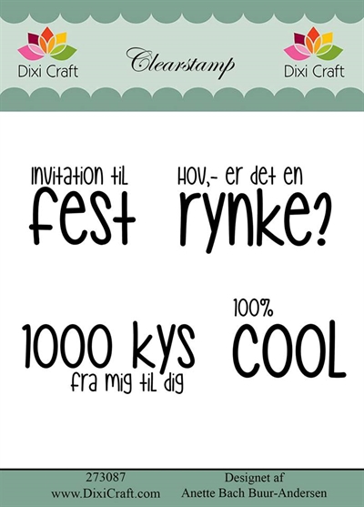 Dixi Craft Clearstamp 273087 Cool Kys Rynke Fest