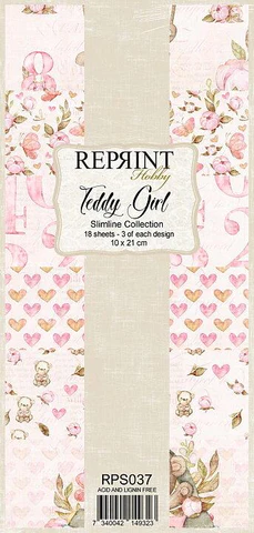 RPS037 Reprint Paperpad Slimcard Teddy Girl slimline