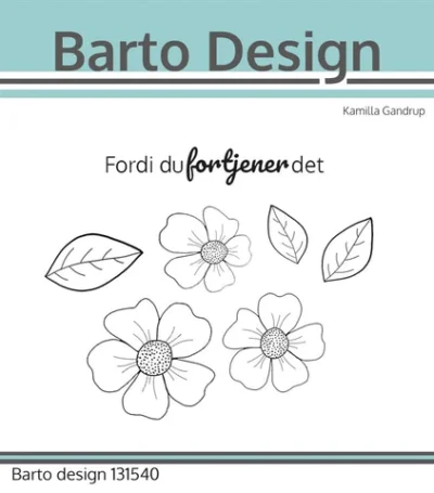 131540 Barto Design clearstamp Flowers blomster blade