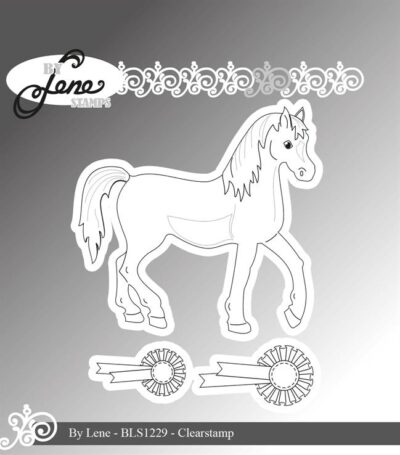 by-lene-clearstamp-horse-bls1229 Hest priser emblemer rossetter præmier
