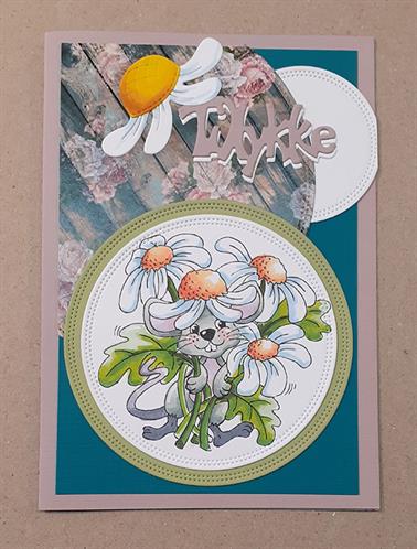 by-lene-clearstamp-flower-mouse-2-bls1232 Mus Margueritteblomster Margueritter Daisy Daisies Eksempel