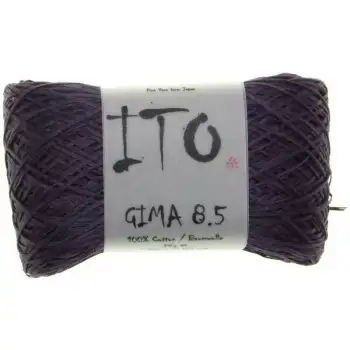 Ito Gima 8.5 yard Krøllet garn Blackberry mørk violet lilla 005