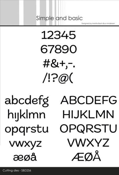 simple-and-basic-die-funky-alphabet-mini-sbd256 Alfabeter Bogstaver Tegn Tal Symboler