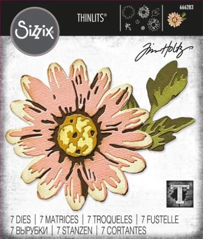 666283 Sizzix Tim Holtz die Blossom blomster marguerit daisies daisy