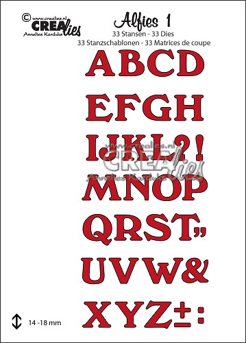 Crealies Alfabet sæt CLALF01 CLALF02 alphabet