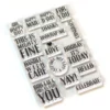 CS163 Elizabeth Craft Designs clearstamp Pieces of Life - Retro stempler stempel happy mail oh happy day thanks unwrap me hooray