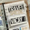 CS193 Elizabeth Craft Designs clearstamp Block Words - Travel stempel stempler vacay moment relax offline love this so much ferie tekster