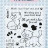 EC0172 Marianne Design clearstamp Eline's Kittens feline cat katte killinger stempel stempler meow life is better with a cat tabby cat