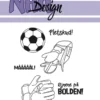 NHHC199 NHH Design clearstamp Football stempel stempler fodbold klaphat målhandsker målmand tekster