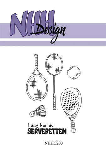 NHHC200 NHH Design clearstamp Rackets stempel stempler fjerbold tennisbold padel tennis badminton