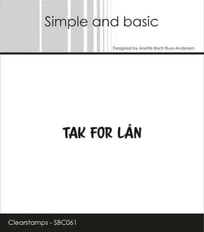 SBC061 Simple and Basic clearstamp Tak for Lån stempel stempler