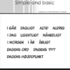 SBC081 Simple and Basic clearstamp Danske Tekster stempel stempler ugentligt månedligt dagens højdepunkt pyt