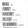 SBC111 Simple and Basic clearstamp Indbydelse-Invitation menu forret hovedret dessert velkommen velbekomme stempel stempler