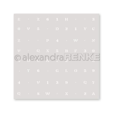 ST-AR-Ty0012 Alexandra Renke stencil Puzzle tal bogstaver