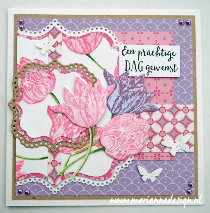 TC0852 Marianne Design clearstamp Tiny's Layered Tulip tulipaner stempel stempler