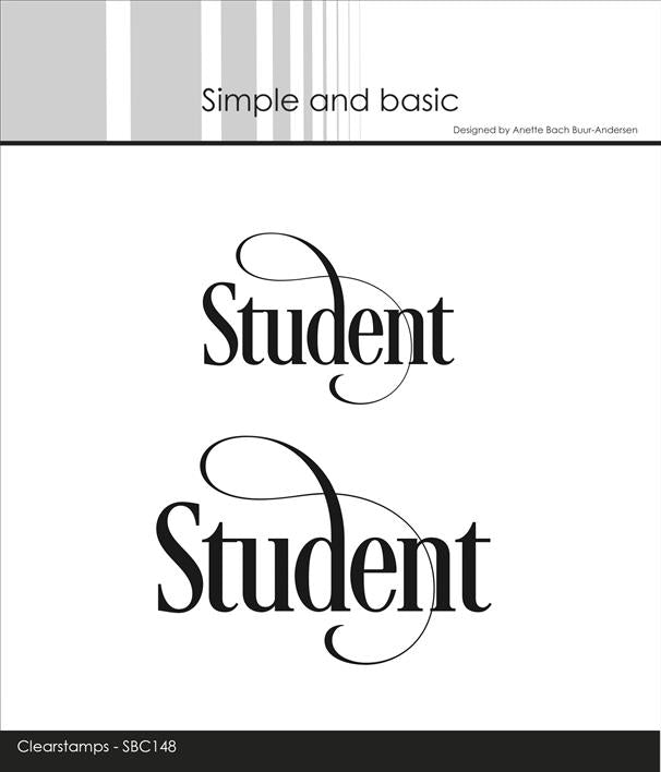 simple-and-basic-clearstamp-student-sbc148 Student tekst stempel