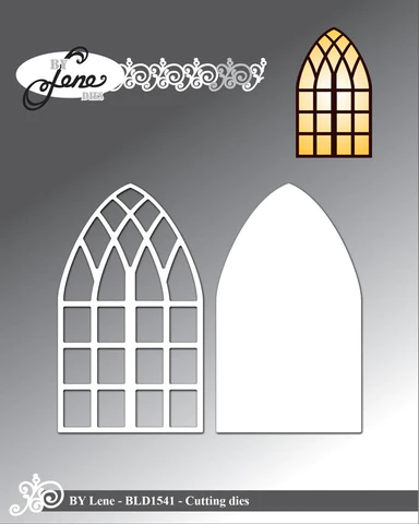 BLD1541 By Lene die Church Window cutting die kirkevinduer