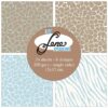 BLP036 By Lene Paperpad Wild Baby Blue 15x15 karton papir blok leopard giraf tiger striber