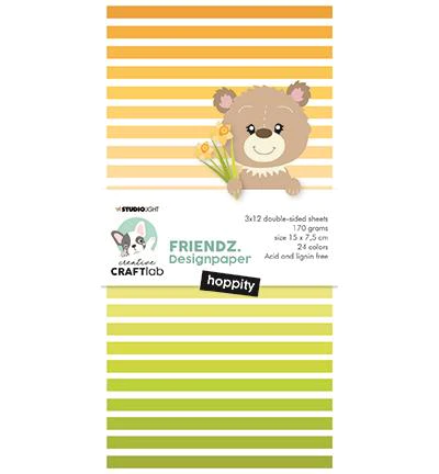 CCL-FR-PP84 Studio Light Paper Pad Hoppity karton papir blok gule grønne nuancer påske