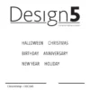 D5C045 Design5 clearstamp Anniversaries tekster stempel stempler halloween nytår fødselsdag jul christmas holiday