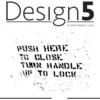 D5C064 Design5 clearstamp Mixed Media - Push Here stempel stempler tekster push here to close turn handle up to lock text english