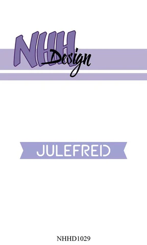 NHHD1029 NHH Design die Julefred cutting die tekster banner fishtail