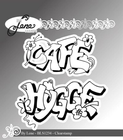 by-lene-clearstamp-cafe-hygge-bls1234 graffiti tekststempel