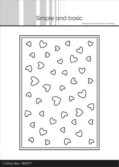 simple-and-basic-die-a6-lots-of-hearts-sbd279 Coverplate Cover plate baggrund A6