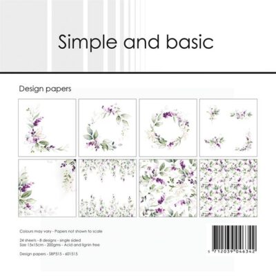 simple-and-basic-design-papers-lavender-spirit-sbp515 Blomster kRANSE Grene Buketter