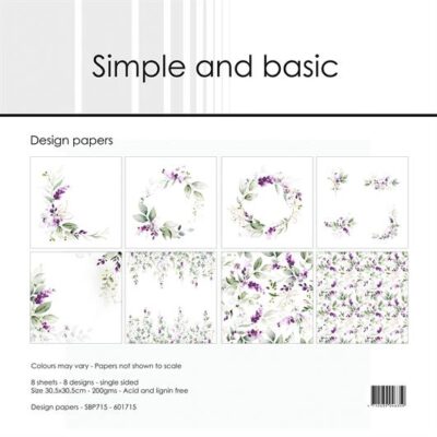 simple-and-basic-design-papers-lavender-spirit-sbp715 Lavendel Lilla Blomster