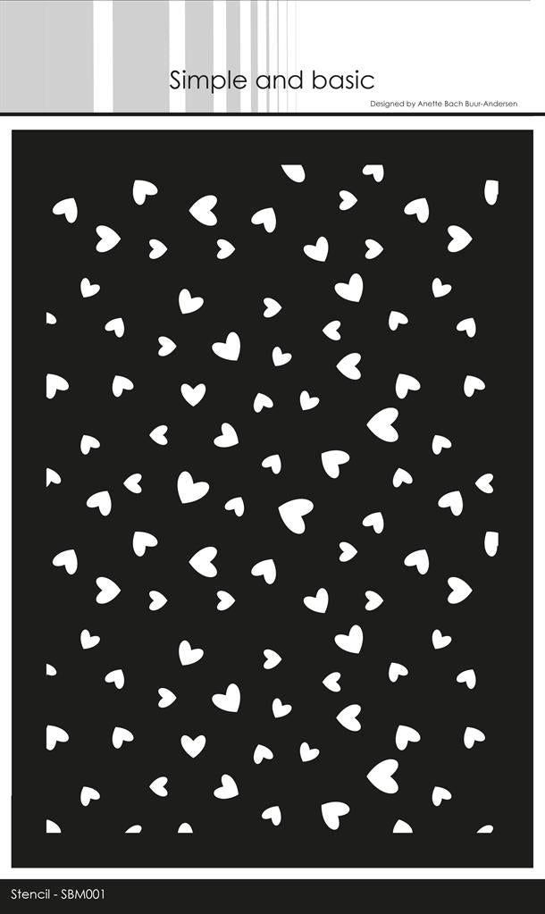 simple-and-basic-stencil-lots-of-hearts-sbm001 Hjerter Baggrund