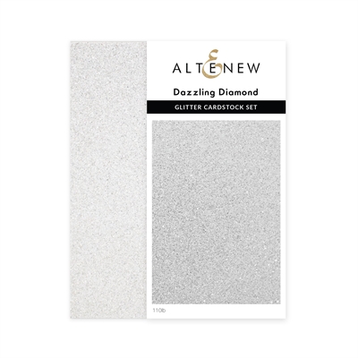 ALT4965 Altenew Glitter Cardstock Dazzling Diamond glimmer karton papir sølv