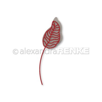 D-AR-FL0211 Alexandra Renke die Artist Leaf Curvy cutting die blad spinkel detaljer