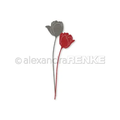 D-AR-FL0225 Alexandra Renke Die Tulips Pair cutting die tulipaner blomster