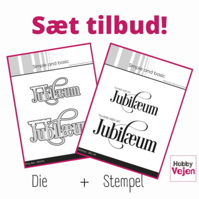 Simple and Basic sæt Jubilæum SBC149 SBD276 tekster tillykke med dit jubilæum stempel cutting die