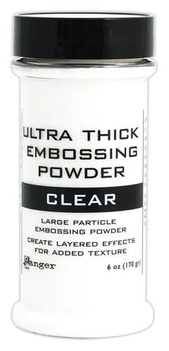 SUZ09283 Ranger Ultra Thick Embossing Powder Clear Jar emossing pulver klar gennemsigtig tyk ekstra grynet