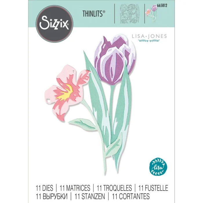 665812 Sizzix die Layered Spring Flowers cutting die tulipan flowers blomster